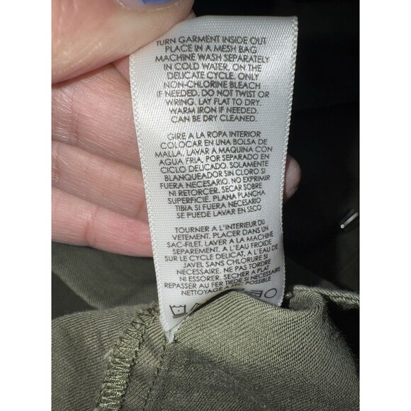 Cabi Utility Military Jacket Sequin Embellished Bird Star Patch Army Green Sz S - Picture 14 of 16